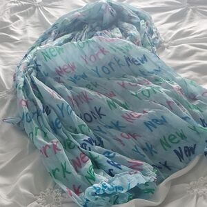 Colorful "New York" Print Scarf